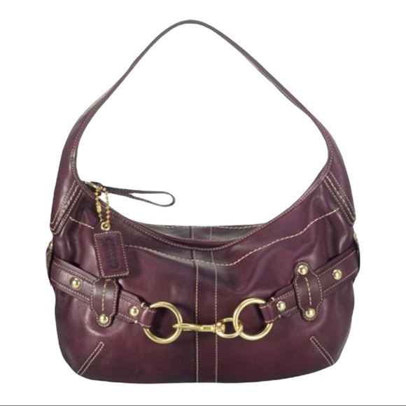 Coach Handbags - Coach Vintage Ergo Belted Merlot Purple Leather Hobo Shoulder Handbag